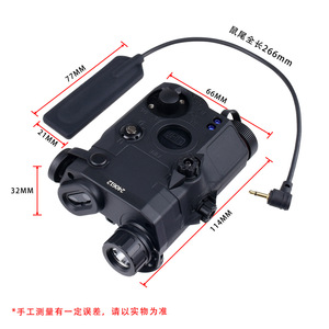 Pointeur laser tactique Peq15, lampe de poche LED rouge et verte, boîte de batterie à stroboscope haute intensité pour utilisation en extérieur - Product Image 3