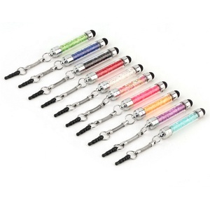 Penna Touch Screen capacitiva con stilo capacitivo in cristallo diamantato 2 in 1 con tappo antipolvere da 3.5mm per Tablet iPhone telefoni <span class=keywords><strong>Android</strong></span> penne stilografiche - Product Image 1