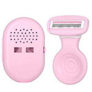 <span class=keywords><strong>Rasoir</strong></span> pour <span class=keywords><strong>femme</strong></span> en métal à triple lame en acier inoxydable avec étui de voyage - Product Image 4