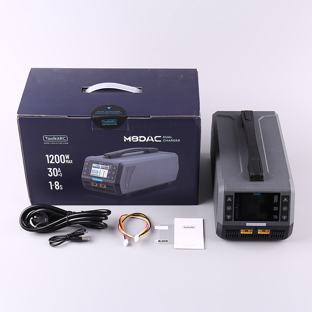 Toolkitrc M8DAC 8S Dual-channel High-power Battery Charging Drone Balance Charger 1200W Built-in Power