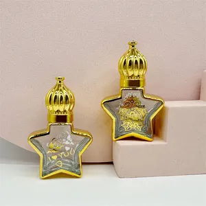 Mini rodillo de perfume de estilo árabe de vidrio de 8ml, rollo de muestra en botella de aceite esencial