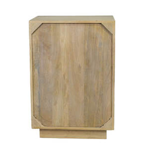 Paxton Natural Solid <b>Wood</b> <b>Chest</b> of Drawers with Geometric Panel Design and Modern Finish - Product Image 1