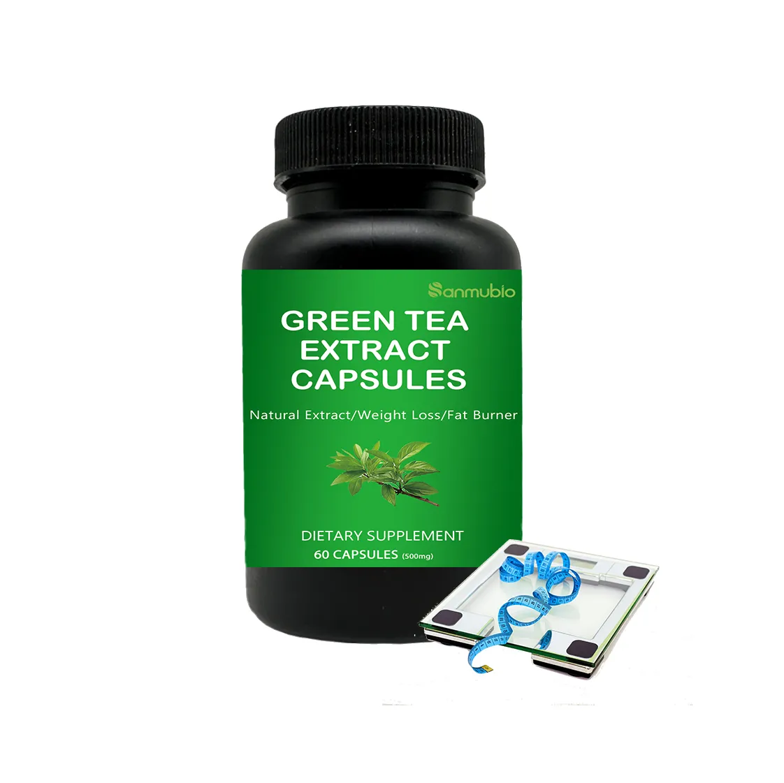 Venta caliente OEM Extracto de té verde Suplemento Vegano Descafeinado Cápsulas de té verde para bajar de peso