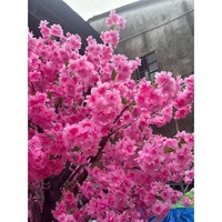 Arbre artificiel de cerisier rose foncé de 350 cm en fibre de verre, réaliste, écologique, durable, toucher naturel, luxe moderne