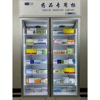 Congélateur vertical commercial à porte vitrée avec refroidissement par air et compresseur, sans givre