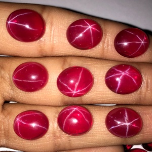 Sao Đỏ Sapphire Phòng Thí Nghiệm Tạo Ra Đồng Bằng Hình Dạng Hình Bầu Dục Lỏng Tổng Hợp Đá Quý Cabochon Làm Đồ Trang Sức Bán Buôn Giá Tự Nhiên - Product Image 4