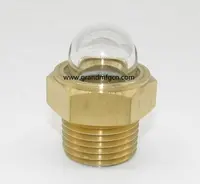 NPT 1/2 inch vòm shaped brass dầu cấp sight kính cho máy nén khí