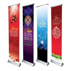 Đáng tin cậy cơ sở đứng thời tiết in kỹ thuật số có thể thu vào ngoài trời cuộn lên biểu ngữ tùy chỉnh kích thước cuộn lên biểu ngữ - Product Image 1