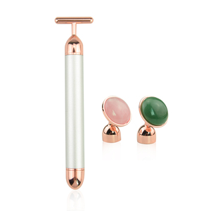 Électrique vibrant rose quartz <span class=keywords><strong>jade</strong></span> <span class=keywords><strong>rouleau</strong></span> pour le visage - Product Image 1