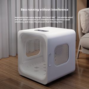 Modèle de base Boîte de séchage intelligente pour animaux de compagnie Système de séchage des cheveux de luxe entièrement automatique Chiens Toilettage à faible bruit Salle de bain pour animaux de compagnie Plastique - Product Image 5
