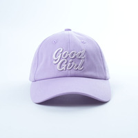 Chapeau de papa en coton violet à 6 panneaux réglables Casquette de baseball non structurée Motif brodé Casquettes sportives personnalisables