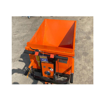 Mini tombereau sur chenilles, tombereau à roues électrique, mini tombereau de chantier à 3 roues, mini tombereau autoporté, mini camion-benne autoporté