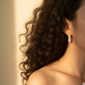 Orecchini con Perle d'Acqua Dolce Graduate - Product Image 2