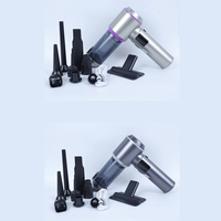 Mini Aspiradora Inalámbrica Portátil para Auto, con Batería, de Plástico, con Luz LED, 2 en 1, 17000Pa de Alta Succión y Soplado