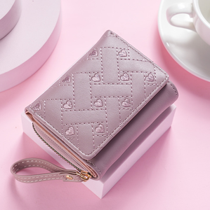 Cartera Corta Impermeable para Mujer con Cierre de Cremallera, Monedero Mini de Moda con Triple Pliegue y Múltiples Ranuras para Tarjetas, de Poliéster, ¡Venta Caliente! - Product Image 6