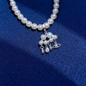 31473DIY Accesorios para Perlas, Base Vacía para Colgante de Plata S925, Colgante de Botón Dorado y Plateado con Perlas Redondas de 3-5mm para DIY - Product Image 4