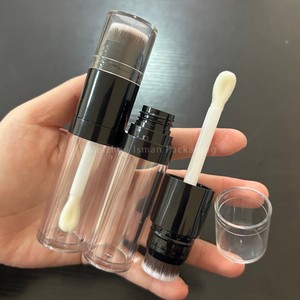 ISMAN Luxe Tube Correcteur Transparent Double Embout 15ml avec Grande Brosse, Flacon Brillant à Lèvres, Boîtier de Fard à Joues Rond, Marque <span class=keywords><strong>Privée</strong></span> Professionnel - Product Image 3