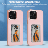 Accessoire Téléphone NFC Coque Smartphone à Écran E-Ink Coque de Téléphone Mobile DIY avec Affichage pour iPhone 16 15 14 13 Pro Max Photo de Couple