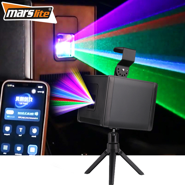 Marslite 3W Laser Cube Proyector Projection Laser Animation Projector LaserCube DJ Laser Lights Wicked Cube Laser Projector