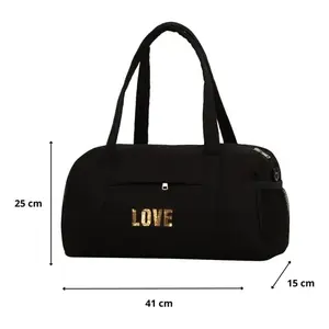 Bolsa de Viaje Rosa para Mujer Fana Lina, 25 cm, Diseño Love, Bolsa de Transporte - Product Image 3