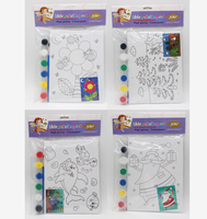Nouveau produit d'usine : Ensemble de peinture sur toile pour enfants avec mini chevalet de bureau et peintures
