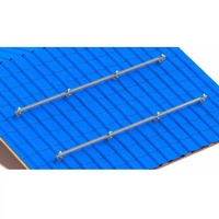 Système de supports de montage solaire en aluminium Shinefar pour toiture métallique, tuiles en acier coloré, support de panneaux solaires