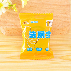 Toilet <b>cleaner</b>, toilet bowl <b>cleaner</b> blocks, bathroom cleaning and deodorizing special blue <b>bubbles</b>, yellow bag wholesale. - Product Image 2