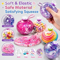 Kit de remplissage de slime avec boule à presser, plateau de mélange et de moulage, pelle, argile légère, jouet anti-stress fait main pour enfants