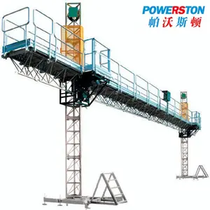 Single Mast Climbing Working Platform Electric Lifting Building Construction Cradle