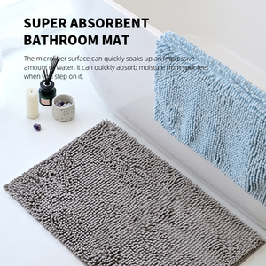 Luxuriöse Chenille-Badezimmermatte, Extra Dicker und Weicher Zotteliger Mikrofaser-Badteppich, Rutschfest und Maschinenwaschbar, Plüsch-Vorleger - Product Image 5
