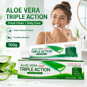 Dentifrice Yatai en gros sous marque privée à l'aloe vera triple action, sans fluor, pour une haleine fraîche et une <span class=keywords><strong>protection</strong></span> naturelle - Product Image 2
