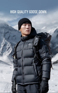 Pelliot 800 Fill Power Goose Puffer <strong>Jacket</strong> <strong>Plus</strong> <strong>Size</strong> Hood Print <strong>Light</strong> <strong>Weight</strong> Breathable Winter Men 2023FW ODM/OEM Reversible - Product Image 5