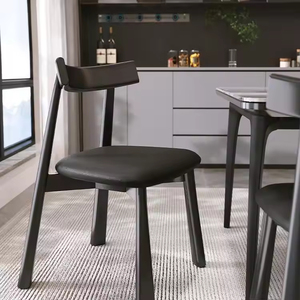 <span class=keywords><strong>Chaise</strong></span> de salle à manger ergonomique moderne en bois massif pour l'extérieur, idéale pour les hôtels, les salles de jeux, les salons et l'ameublement domestique - Product Image 4
