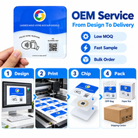 Mini-étiquette NFC en acrylique personnalisée avec code QR, support adhésif pour avis clients, affichage de commentaires pour hôtels, magasins et réceptions