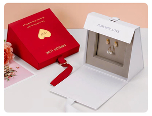 Confezione Regalo di Lusso per <span class=keywords><strong>San</strong></span> <span class=keywords><strong>Valentino</strong></span>, Design Triangolare Unico e Romantico, Nuovo Stock, Cartone UV per Orologi e Gioielli - Product Image 2