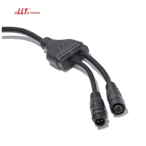 Y 1 output 2 dc ac wire splitter cable waterproof connector ip68