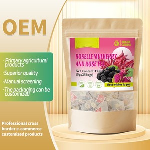 Té <span class=keywords><strong>de</strong></span> Roselle, Morera y Rosa, Té Nutritivo Diario para Mujeres, Mezcla Floral-Frutal Natural con Antioxidantes, Té en Bolsitas - Product Image 3