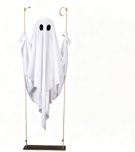 Guirlande lumineuse transfrontalière de 1,2 m en aluminium, motif fantôme, blanc chaud, IP65, télécommandée, pour décoration d'Halloween - Product Image 6