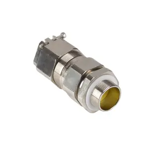Double compression locked cable gland made from stainless steel/brass for clamping and fixing various types of armored cables