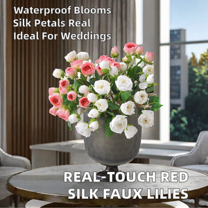 <span class=keywords><strong>Mini</strong></span>-rosiers artificiels en soie rose et <span class=keywords><strong>blanc</strong></span> pour bouquets de mariage et décorations de table de fête – Vente en gros - Product Image 2