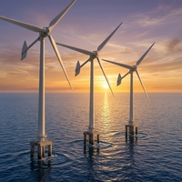 Système d'équipement électrique de contrôle pour l'ingénierie, éolienne horizontale de 50 kW, générateur éolien avec rotor de 12,6 m
