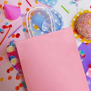 Bolsas de Regalo de Papel Kraft con Asa para Boutiques, Tiendas Minoristas, Bolsas de Compras, Bolsas de Regalo para Navidad, Cumpleaños, Bodas, Bolsas de Papel para el Hogar - Product Image 2