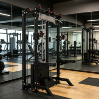 POWERMAN - Máquina de Gimnasio Multifuncional con Sistema de Poleas y Cables, Power Rack Smith, la Más Nueva del Mercado