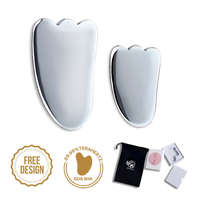 Herramienta Gua Sha de Piedra Terahertz Natural en Forma de Pluma para Terapia Fría y Caliente, Masajeador Facial Antienvejecimiento y Drenaje Linfático