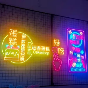 Individuelles Logo Zeichen für Wand LED Neon Firmenname Zeichen Wanddekoration Restaurant