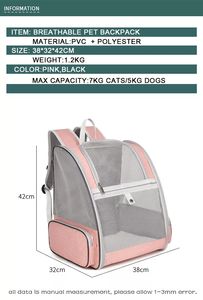 Mochila Transportadora para Mascotas, Elegante, Plegable, Portátil y Transpirable - Product Image 5