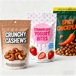 Eco Friendly richiudibile con chiusura a chiusura lampo di supporto dolci patatine frutta secca e noci sacchetti per 250g 500g - Product Image 4