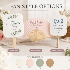 Éventails de <span class=keywords><strong>mariage</strong></span> personnalisés pour adultes, en papier et bois, pour invités, cérémonies en extérieur, cadeaux, Chine - Product Image 2