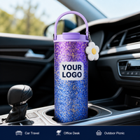 Gobelet isotherme en titane pur de 880 ml avec couvercle à paille, infuseur à thé et bouchon à vis, pour boissons froides et chaudes, café glacé, voiture, voyage, extérieur