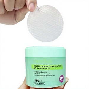 Lot de 60 tampons de gelée de collagène rose bio végétaliens pour le soin de la peau, anti-rides, tonifiants, apaisants et illuminateurs - Product Image 3